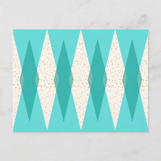 Carte postale Jacquard moderne du milieu du siècle (Devant)