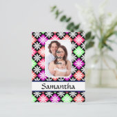 Carte Postale Jacquard motif marguerite (Debout devant)
