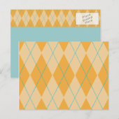 Carte Postale Jacquard orange (Devant / Derrière)