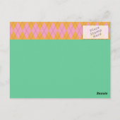 Carte Postale Jacquard Pastel Rose & Orange (Dos)
