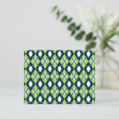 Carte postale Jacquard Preppy vert (Debout devant)