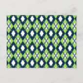 Carte postale Jacquard Preppy vert (Devant)