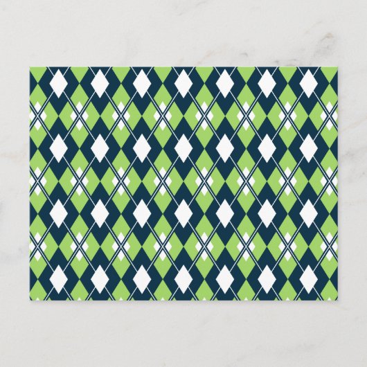 Carte postale Jacquard Preppy vert (Devant)