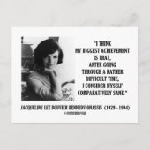 Carte Postale Jacqueline Kennedy Citation Comparativement Sane (Devant)