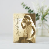 Carte Postale Jacqueline Kennedy lance son bouquet mariage (Debout devant)