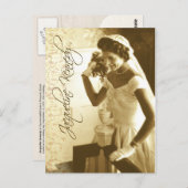 Carte Postale Jacqueline Kennedy lance son bouquet mariage (Devant / Derrière)