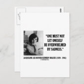 Carte Postale Jacqueline Kennedy Ne Doit Pas Être Écrasée Par La (Devant / Derrière)