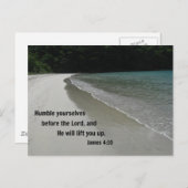 Carte Postale Jacques 4:10 Humble-toi devant le Seigneur... (Devant / Derrière)