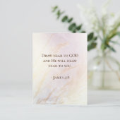 Carte Postale Jacques 4:8 Dessin Près de Dieu Bible Verse (Debout devant)
