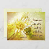 Carte Postale Jacques 4:8 Il s'approchera de Dieu, Il s'approche (Devant / Derrière)