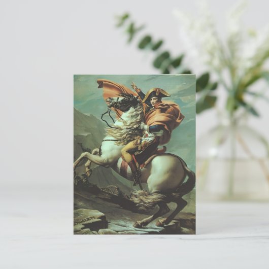 Carte Postale Jacques-David-Napoléon Traversant les Alpes (Debout devant)