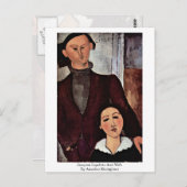 Carte Postale Jacques Lipchitz, Femme De Amedeo Modigliani (Devant / Derrière)