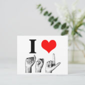 Carte Postale J'adore A-S-L (Debout devant)