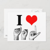 Carte Postale J'adore A-S-L (Devant / Derrière)