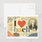 Carte Postale "J'adore Bach" (Devant / Derrière)