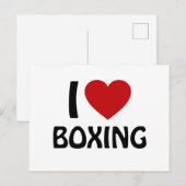 Carte Postale J'adore BOXING (Devant / Derrière)