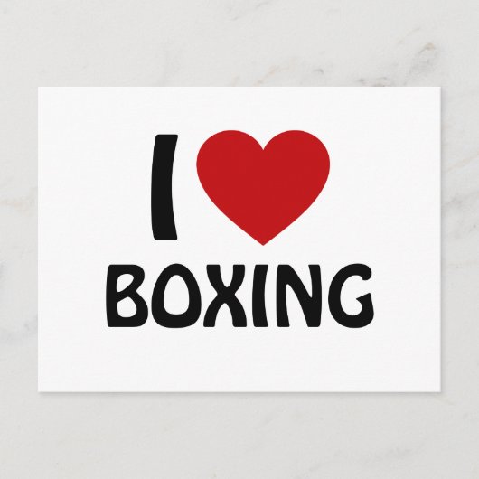 Carte Postale J'adore BOXING (Devant)