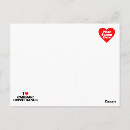 CARTE POSTALE J'ADORE CABBAGE PATCH DANCE (Dos)