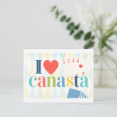 Carte Postale "J'adore Canasta" (Debout devant)