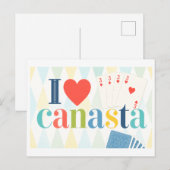 Carte Postale "J'adore Canasta" (Devant / Derrière)