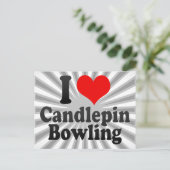 Carte Postale J'adore Candlepin Bowling (Debout devant)
