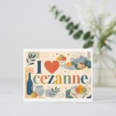Carte Postale "J'adore Cézanne" (Debout devant)