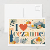 Carte Postale "J'adore Cézanne" (Devant / Derrière)