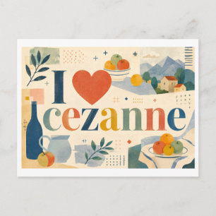 Carte Postale "J'adore Cézanne"