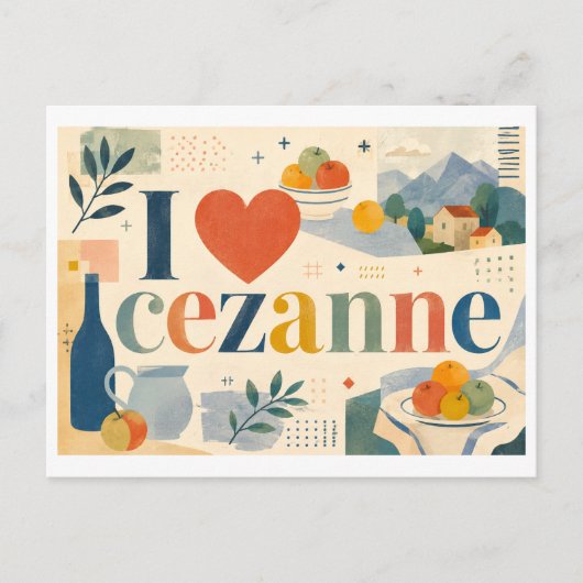 Carte Postale "J'adore Cézanne" (Devant)