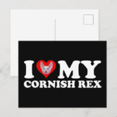 Carte Postale J'adore (Cœur) Mon Cornish Rex (Devant / Derrière)