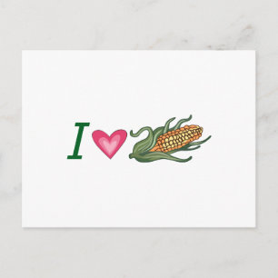 CARTE POSTALE J'ADORE CORN