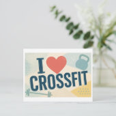 Carte Postale "J'adore Crossfit" (Debout devant)