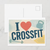 Carte Postale "J'adore Crossfit" (Devant / Derrière)