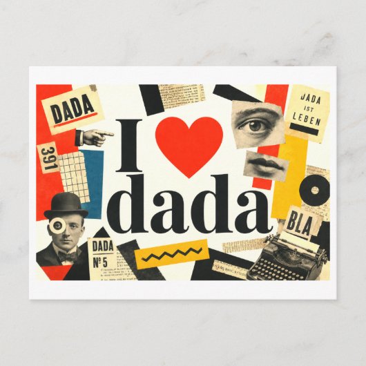 Carte Postale "J'adore Dada" (Devant)