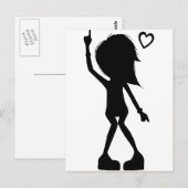 Carte Postale J'adore danser ! (Devant / Derrière)