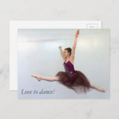 Carte Postale J'adore danser ! (Devant / Derrière)