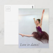 Carte Postale J'adore danser ! (Devant / Derrière)