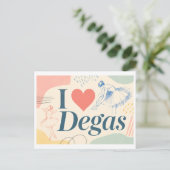 Carte Postale "J'adore Degas" (Debout devant)