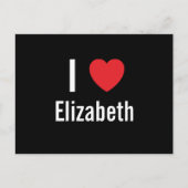 Carte Postale J'adore Elizabeth (Devant)
