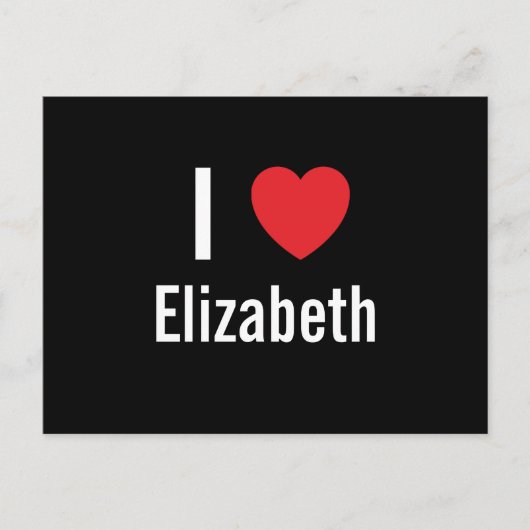 Carte Postale J'adore Elizabeth (Devant)
