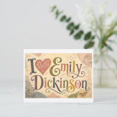 Carte Postale "J'adore Emily Dickinson" (Debout devant)