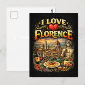 Carte Postale J'adore Florence (Devant / Derrière)