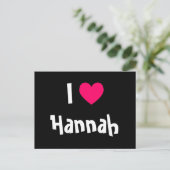 Carte Postale J'adore Hannah (Debout devant)