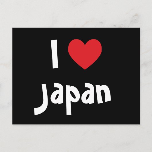 Carte Postale J'adore Japon (Devant)