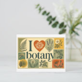 Carte Postale "J'adore la botanique" (Debout devant)