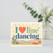 Carte Postale "J'adore la danse en ligne" (Debout devant)