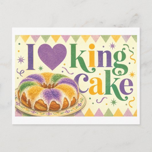 Carte Postale "J'adore la galette des rois" (Devant)