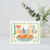 Carte Postale "J'adore la jambalaya" (Debout devant)