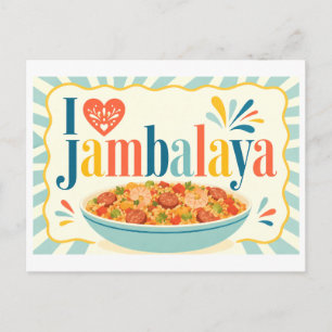 Carte Postale "J'adore la jambalaya"