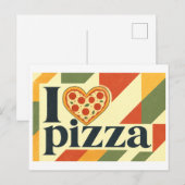 Carte Postale "J'adore la pizza" (Devant / Derrière)